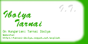 ibolya tarnai business card